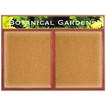 United Visual Products Open Faced Traditional Rounded Corkboard UV641ARC-WHITE-ULTMAR